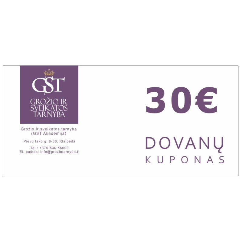 Dovanų kuponas 30 Eur