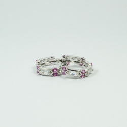 BIOJOUX hipoalerginiai auskarai White Stones Ring (BJT413)