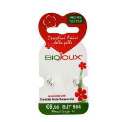 BIOJOUX hipoalerginiai auskarai Crystal Heart Swarovski  (BJT964)