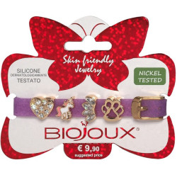 BIOJOUX blizganti violetinė apyrankė Glitter Purple (BJB017)