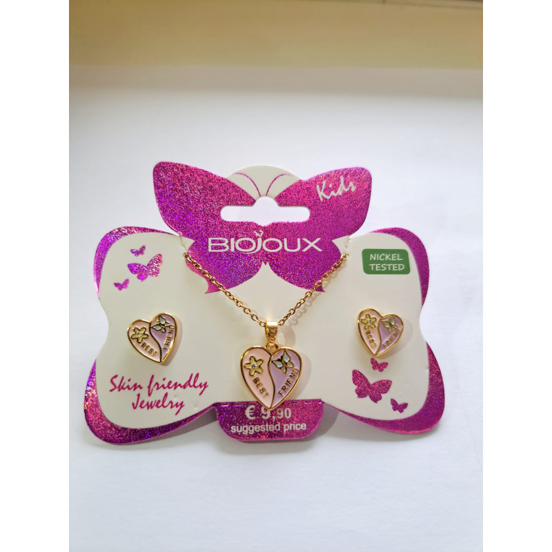 BIOJOUX auskarai + pakabukas  Best Friend (BJS002)