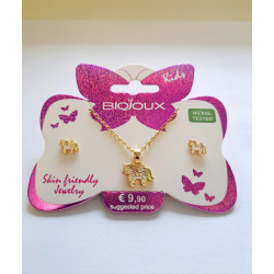 BIOJOUX auskarai + pakabukas  Flying Unicom (BJS010)