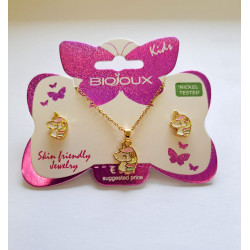 kopija iš BIOJOUX auskarai + pakabukas  Smiling Unicom (BJS008)