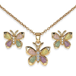 BIOJOUX auskarai + pakabukas  Butterfly (BJS003)