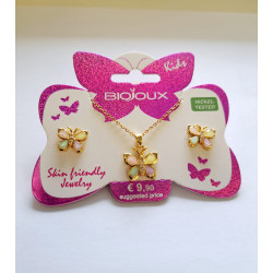 BIOJOUX auskarai + pakabukas  Butterfly (BJS003)