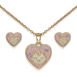 BIOJOUX auskarai + pakabukas  Uni Heart (BJS006)