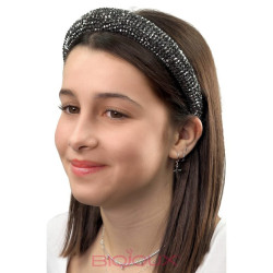 BIOJOUX plaukų lankelis  Hematite 3 cm  (BJH029)