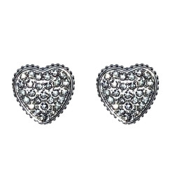 BIOJOUX hipoalerginiai auskarai Heart Pave Crystals (BJT256)