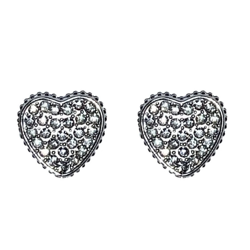 BIOJOUX hipoalerginiai auskarai Heart Pave Crystals (BJT256)