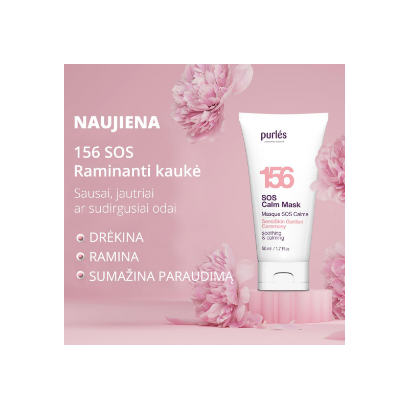 Purles 156 SensiSkin Garden Ceremony SOS raminanti kaukė, 50 ml Purles 156 SensiSkin Garden Ceremony SOS raminanti kaukė, 50 ml