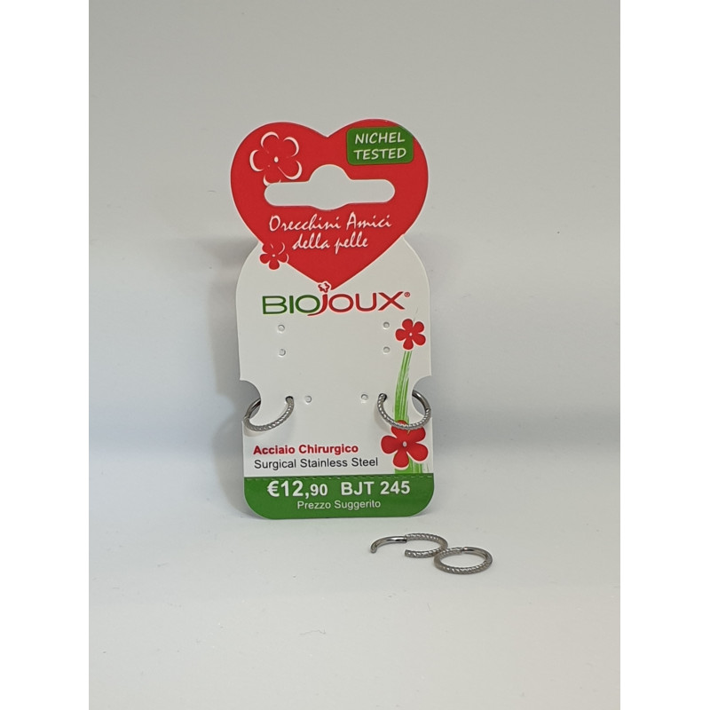 BIOJOUX hipoalerginiai auskarai Twisted Ring (BJT245)