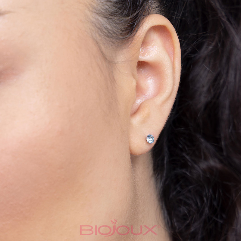 BIOJOUX hipoalerginiai auskarai Aquamarine Crystal (BJT945)