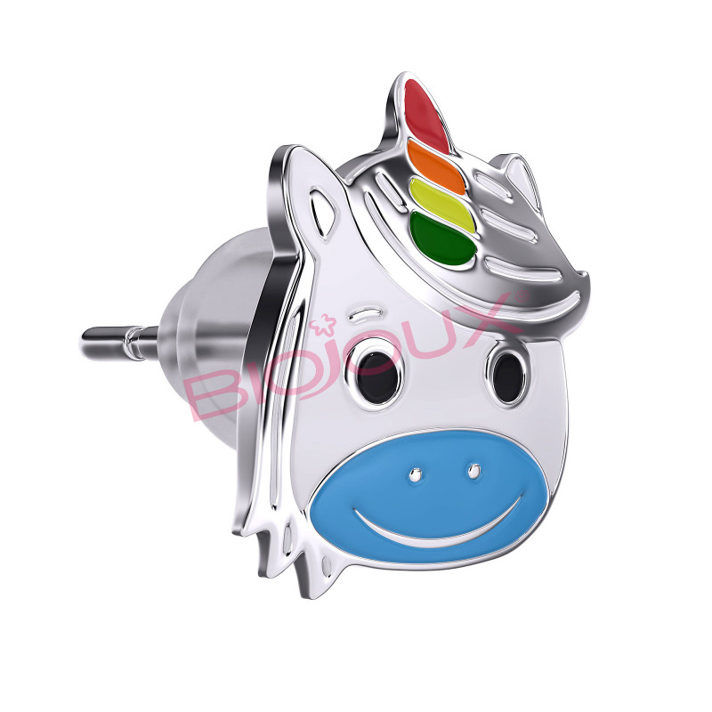 BIOJOUX hipoalerginiai auskarai Suki Unicorn (BJT731)